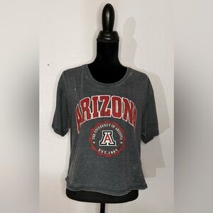 Pressbox Grey “University of Arizona” Crop Top